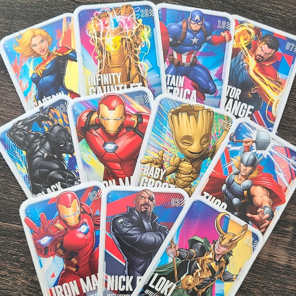 Mix N Match Marvel Superhero Trading Cards
